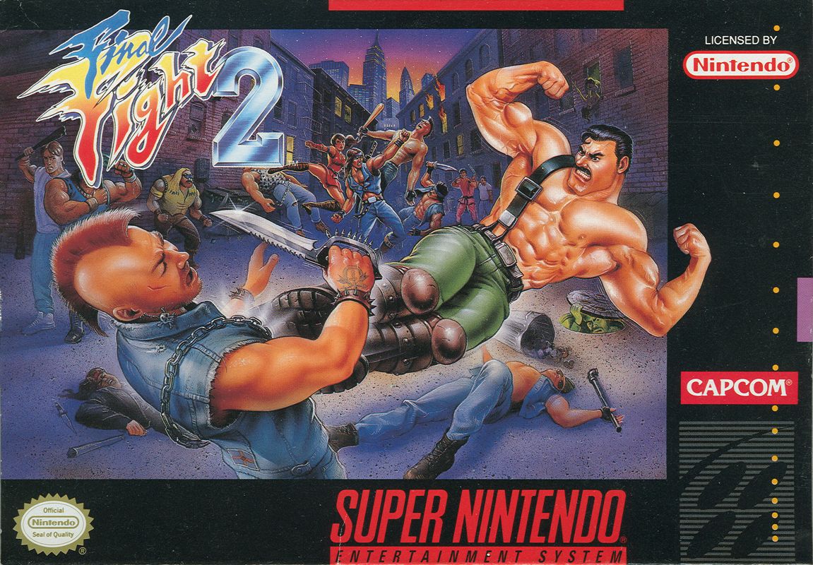 Final Fight 2 box art for Super Famicom